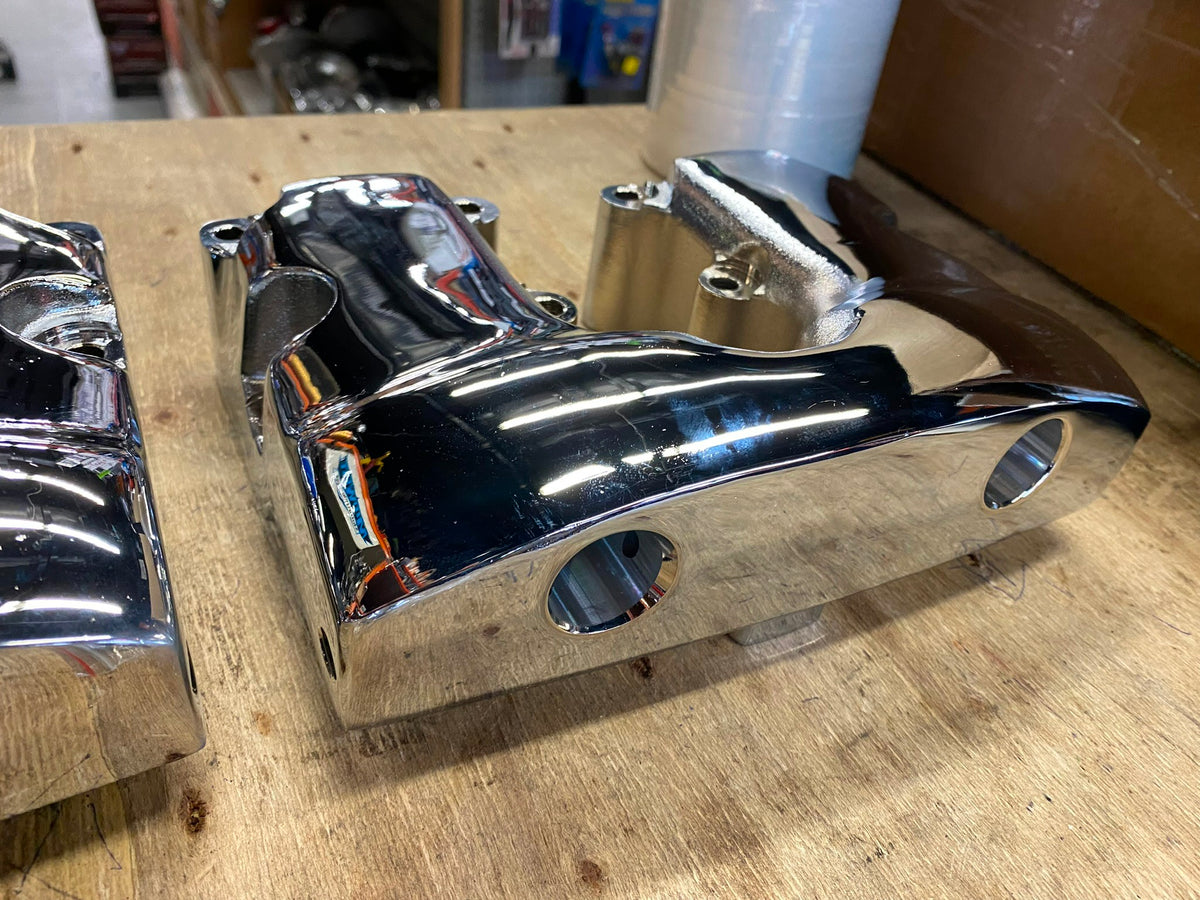 New Chrome Rocker boxes Harley Shovelhead FX FLH Wide glide 1966-1984 ...