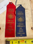 Vtg 1935 Corsica Pa Community Days Awards Ribbons 1st 2nd Place History Collecti