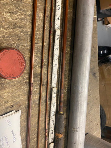 Vtg Wood Shakespeare Co fishing Rod Case Wonderod Antique Alum Case 19 –