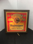 Vintage 1980's Budweiser King of Beers Lighted Sign Clock Wall décor mancave pce