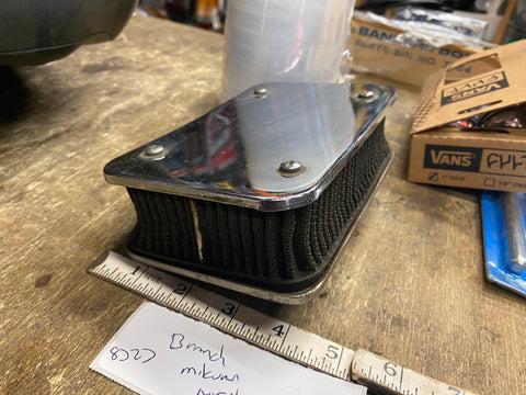 Vtg BRANCH Rectangle Breadbox Harley Chopper Air Cleaner Cover MIKUNI Shovelhead