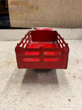 vtg 1950s Marx Tin Litho Red Stake Bed toy truck 13" made in USA