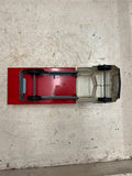 vtg 1950s Marx Tin Litho Red Stake Bed toy truck 13" made in USA