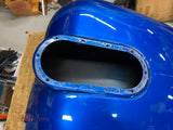 Ghost Flame Gas Tank Blue Harley Bagger FLH Road Glide 2004-2007 FI Ultra FLHX