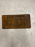vtg 1936 Pennsylvania License plate Penna Ford Chevrolet Dodge SZ830