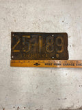 vtg 1926 Pennsylvania License plate Penna Ford Chevrolet Dodge 25-189