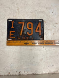 vtg 1952 New Jersey License plate Penna Ford Chevrolet Dodge IE794
