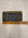 vtg 1958-61 Pennsylvania License plate Penna Ford Chevrolet Dodge 527-25A