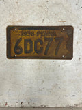 vtg 1936 Pennsylvania License plate Penna Ford Chevrolet Dodge 6DC77