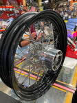 New T/o Rear Black Spoke Wheel Harley Slim FXS 3.00x16 Softail Heritage street b
