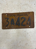 vtg 1936 Pennsylvania License plate Penna Ford Chevrolet Dodge 3A424