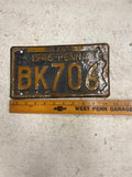 vtg 1946 Pennsylvania License plate Penna Ford Chevrolet Dodge BK706