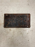 vtg 1949 Pennsylvania License plate Penna Ford Chevrolet Dodge 5U989