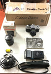VTG Canon AE-1 28mm 135mm Lens Camera Instructions Vivitar 3500 Flash Strap