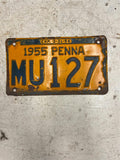 vtg 1951 Pennsylvania License plate Penna Ford Chevrolet Dodge MU127