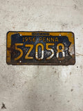 vtg 1956 Pennsylvania License plate Penna Ford Chevrolet Dodge 5Z058