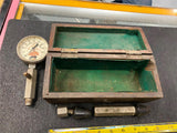 1920's Hastings Compression Tester Antique tools Beveled glass Wood box Model t