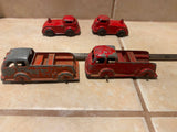 Vtg Tootisie Toy fire truck Engine Marx Haulers Lot Metal 1950's Collectible