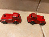 Vtg Tootisie Toy fire truck Engine Marx Haulers Lot Metal 1950's Collectible