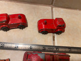 Vtg Tootisie Toy fire truck Engine Marx Haulers Lot Metal 1950's Collectible