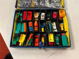 VTG 1966 Matchbox Collectors Case Filled 29 assorted Cars Lot