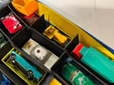 VTG 1966 Matchbox Collectors Case Filled 29 assorted Cars Lot