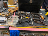 Antique Tool Bag Tools Cash Register Adding Machines Vintage Parts handles Lot!