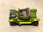 Vtg Hotwheels Redline Custom Hot Heap AF Green 1968 Mattel With Button