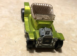 Vtg Hotwheels Redline Custom Hot Heap AF Green 1968 Mattel With Button
