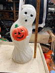 vtg 33" Ghost Holding Jack-o-Lantern Halloween blow mold no electrical component