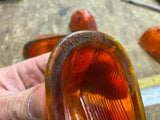 Anthes AFO- 666 Marker Light Glass Lens Amber Internation Truck Tractor Vtg NOS