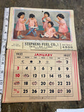 Vtg 1937 Stephens Fuel Co Mott Haven NY Oil Gas Coal Antique Advertising Sign
