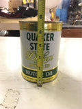 Vtg Card Board Motor Oil Can Quaker State Deluxe Full Collectible Classic Car Tr