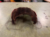 VTG Antique Green Net Velvet Fascinator Hat Satin Real Fur Millinery Rust