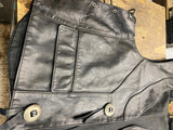 XXL OEM Harley Leather Vest Conchos lace Chain Biker Liner Factory 90's Vtg