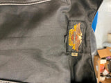 XXL OEM Harley Leather Vest Conchos lace Chain Biker Liner Factory 90's Vtg