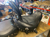 Mustang Solo Pad Drivers Backrest Seat Harley Dyna 2006^ touring Studs Conchos