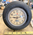 1920's Federal Tires Desktop Clock Advertising Display Oil Gas Telechon Station