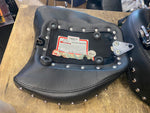 Mustang Solo Pad Drivers Backrest Seat Harley Dyna 2006^ touring Studs Conchos