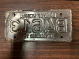 VTG 1972 Land of Lincoln Illinois Motorcycle License Plate B4613