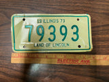 VTG 1973 Land of Lincoln Illinois Motorcycle License Plate 79393