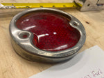 Glass Taillight Lens SS Cover OEM Ford 1933 Duo Lamp Vtg Auto Truck Hot rat rod!