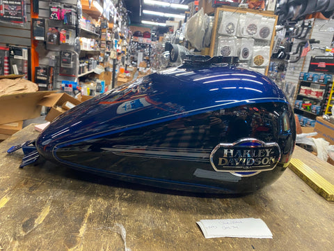 Blue Black Emblems Gas Tank Harley Touring FLH Ultra classic Glide Street road