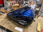 Blue Black Emblems Gas Tank Harley Touring FLH Ultra classic Glide Street road