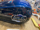 Blue Black Emblems Gas Tank Harley Touring FLH Ultra classic Glide Street road