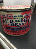 Master Lubricants Co. Vintage Lubriko Grease Summer and Winter 16 oz tin can USA