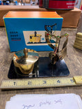 Vtg Postage Stamp dispenser Desktop Scale 1960's NIB Secretary Brass Japan !