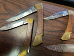 VTG Made in Pakistan Lot of 5 wood handled Stainless Steel Folding Pocket Knives