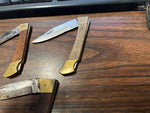 VTG Made in Pakistan Lot of 5 wood handled Stainless Steel Folding Pocket Knives