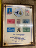 Vtg Postage Stamp Displays Post Office USA Plaque 1977 1981 1988 Collector Getty